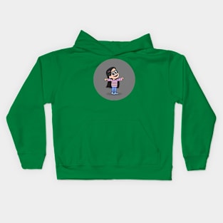 The Little Woman Wearing The Hairpin Kids Hoodie